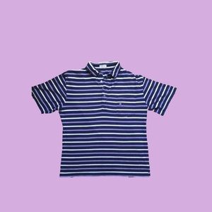 Vintage Retro Purple Striped Button Shirt